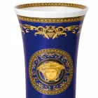 Rosenthal Versace Medusa Blue Vase aus modernem Design Porzellan 34cm Viadurini