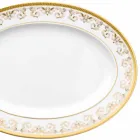 Rosenthal Versace Medusa Gala Gold Ovaler Teller Design 34cm Porzellan Viadurini
