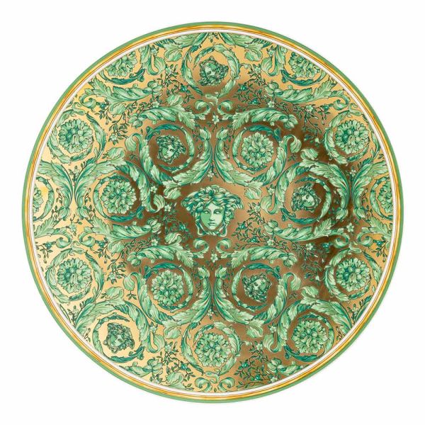 Rosenthal versace medusa garland grüner weihnachtsteller 33 cm - weihnachten