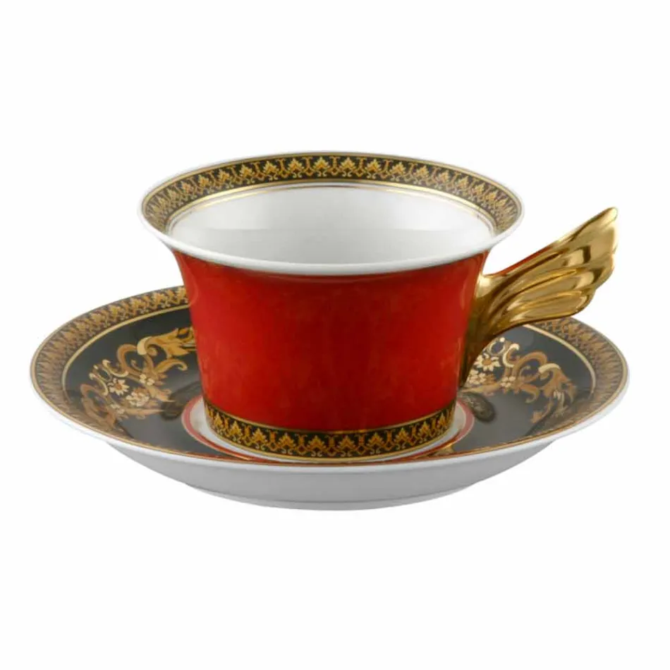 Rosenthal Versace Medusa Rosso Teetasse modernes Design Porzellan Viadurini