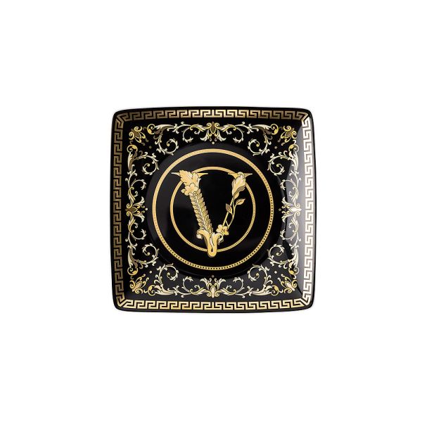 Rosenthal versace virtus gala 6 flache schüsseln eckig 15x15 cm aus porzellan - barock