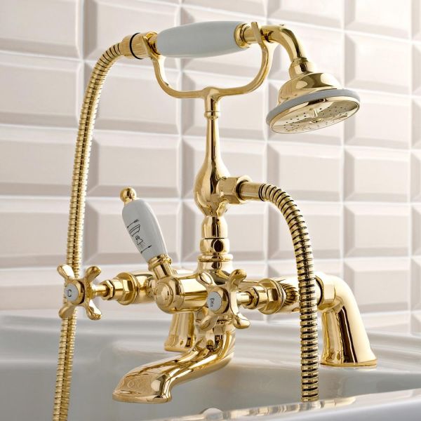 Badewannenarmaturen aus messing mit klassisch-luxuriöser handbrause – fioretta