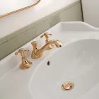 Vintage 3-Loch-Waschtischarmatur aus Messing, hergestellt in Italien – Klarisa Viadurini