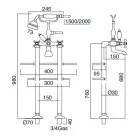 Classic Brass Standbadewasserhahn mit Handbrause - Fioretta Viadurini