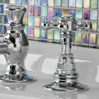 Vintage 3-Loch-Waschtischarmatur aus Vintage-Messing, hergestellt in Italien – Elisea Viadurini