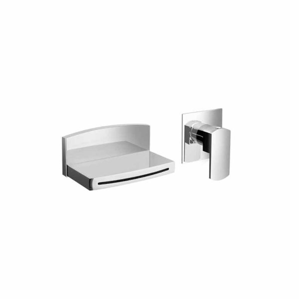 Wandmischer mit wasserfallauslauf made in italy - sika