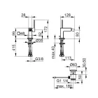 Bidet-Einhebelmischbatterie mit quadratischem Design-Abfluss - Erik Viadurini