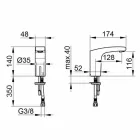 Moderner Metall-Waschbeckenhahn mit Infrarotsensor - Gonzo Viadurini