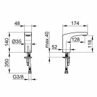 Moderner Metall-Waschbeckenhahn mit Infrarotsensor - Gonzo Viadurini