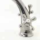 Einloch-Waschtischarmatur aus Messing mit Abfluss im klassischen Stil – Ercolina Viadurini