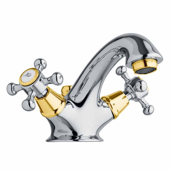 Einlochiger messing-waschtischarmatur mit made in italy-ablauf - lisca