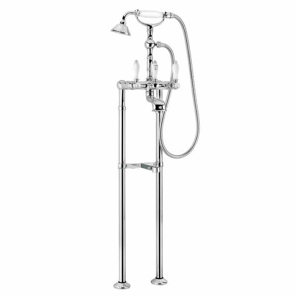 Klassischer messing badewannenarmatur made in italy - riko