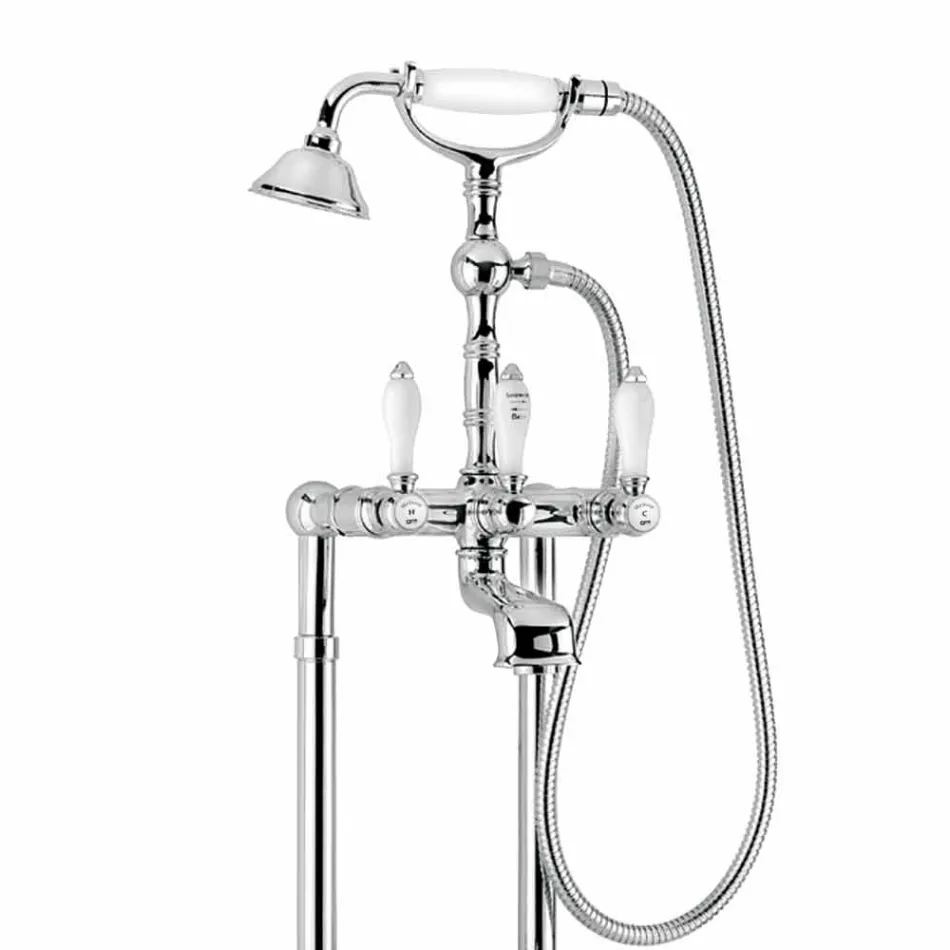 Klassischer Messing Badewannenarmatur Made in Italy - Riko Viadurini