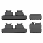 Modernes Design Outdoor Corner Lounge aus Homemotion Stoff - Benito Viadurini