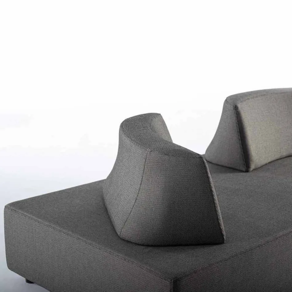 Modernes Design Outdoor Corner Lounge aus Homemotion Stoff - Benito Viadurini