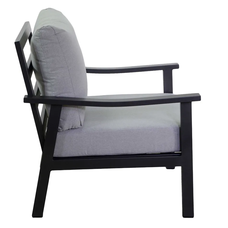 Wohnzimmer, bestehend aus 1 Sofa, 2 Sesseln und 1 Couchtisch - Tisch Viadurini