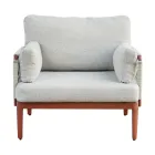 Wohnzimmer, bestehend aus 2 Sesseln, 1 Sofa und Couchtisch aus Aluminium - Symphony Viadurini