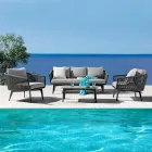 Wohnzimmer bestehend aus 2- oder 3-Sitzer-Sofa, Sesseln und Couchtisch - Elios Viadurini