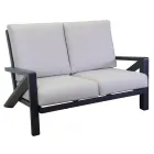 Wohnzimmer, bestehend aus Sofa, Couchtisch und Sesseln mit Fußstütze - Anschlagtafel Viadurini