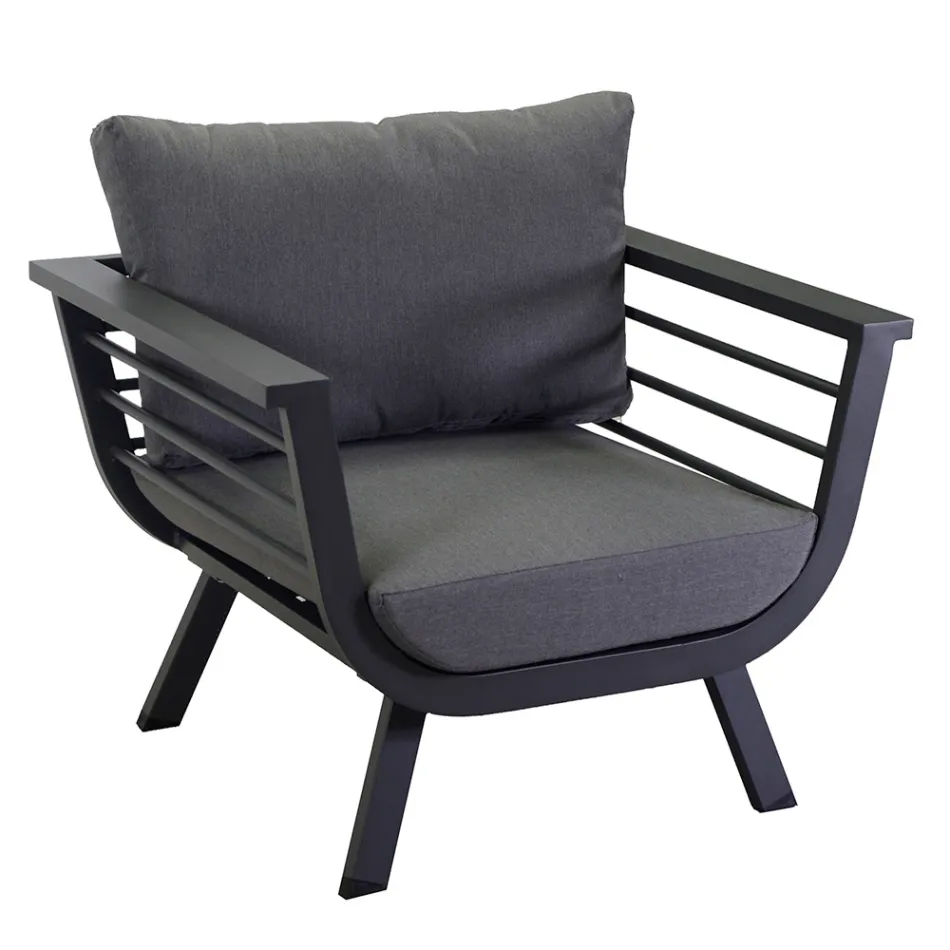 Wohnzimmer im Freien, bestehend aus 2 Sesseln und 1 Couchtisch - Righello Viadurini