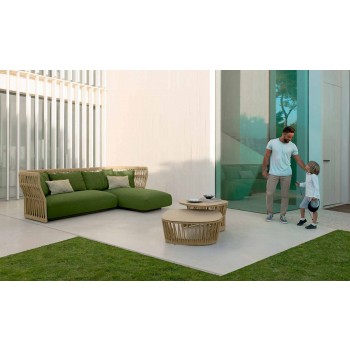 Cliff Talenti Outdoor Lounge mit Sofa und Couchtischen, Design Palomba