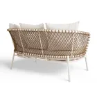 Outdoor Lounge mit Aluminiumrahmen und Seilrückenlehne - Skyline Viadurini