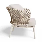 Outdoor Lounge mit Aluminiumrahmen und Seilrückenlehne - Skyline Viadurini