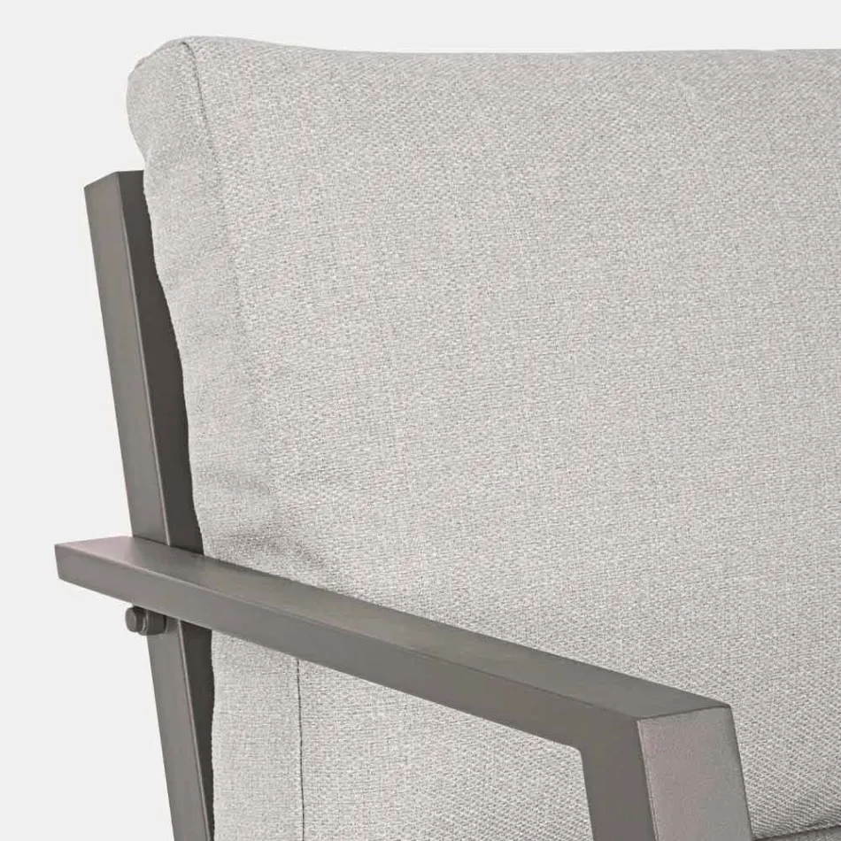 Outdoor Lounge aus Aluminium mit Kissen aus Stoff - Armonia Viadurini