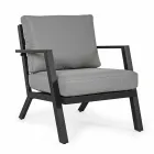 Outdoor Lounge aus Aluminium mit Kissen aus Stoff - Armonia Viadurini