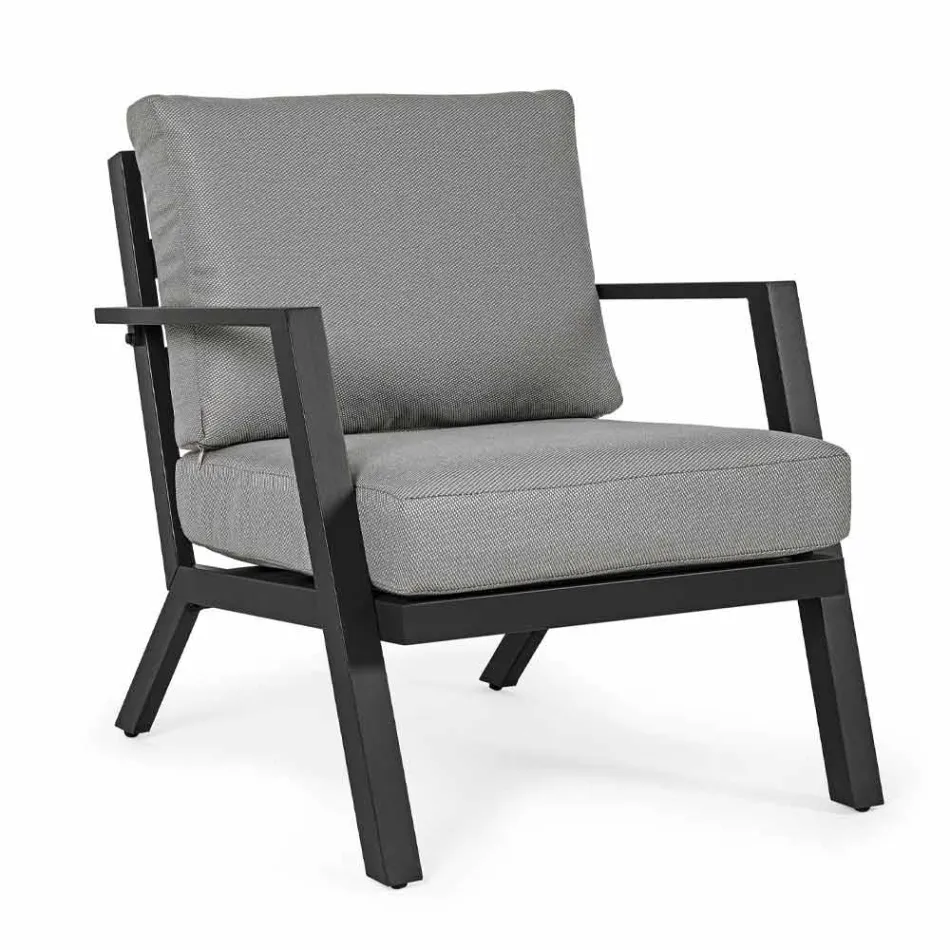 Outdoor Lounge aus Aluminium mit Kissen aus Stoff - Armonia Viadurini