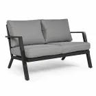 Outdoor Lounge aus Aluminium mit Kissen aus Stoff - Armonia Viadurini