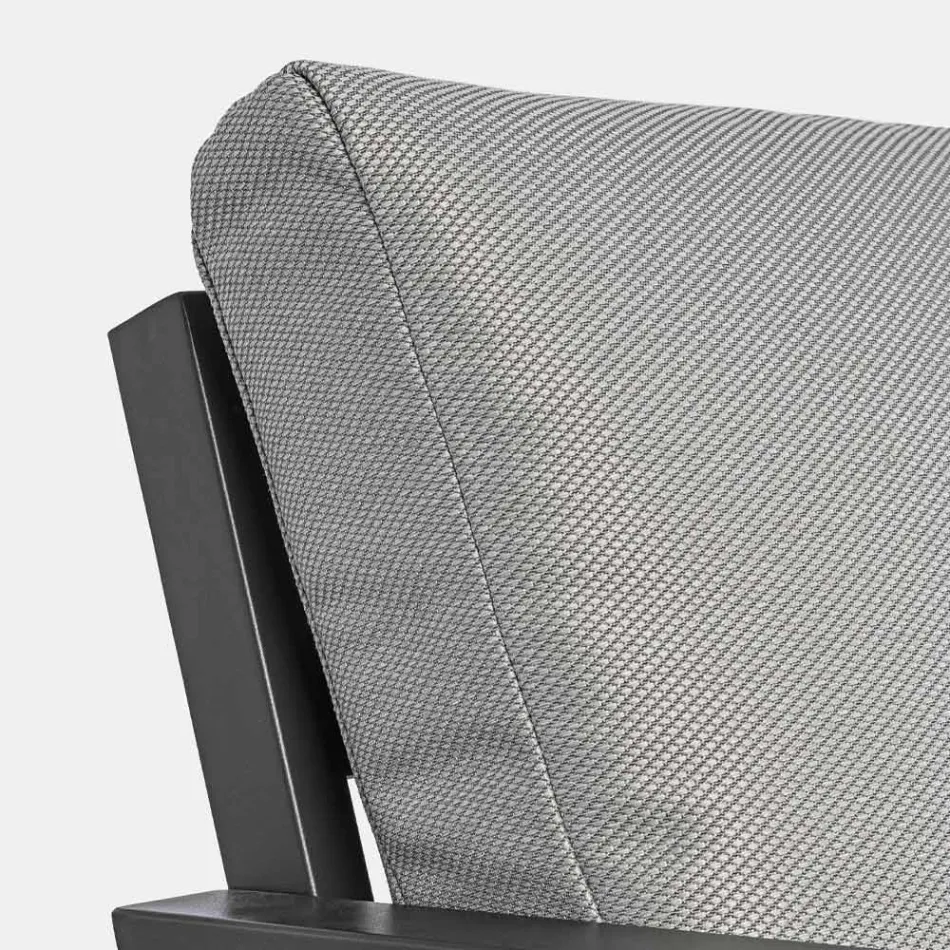 Outdoor Lounge aus Aluminium mit Kissen aus Stoff - Armonia Viadurini