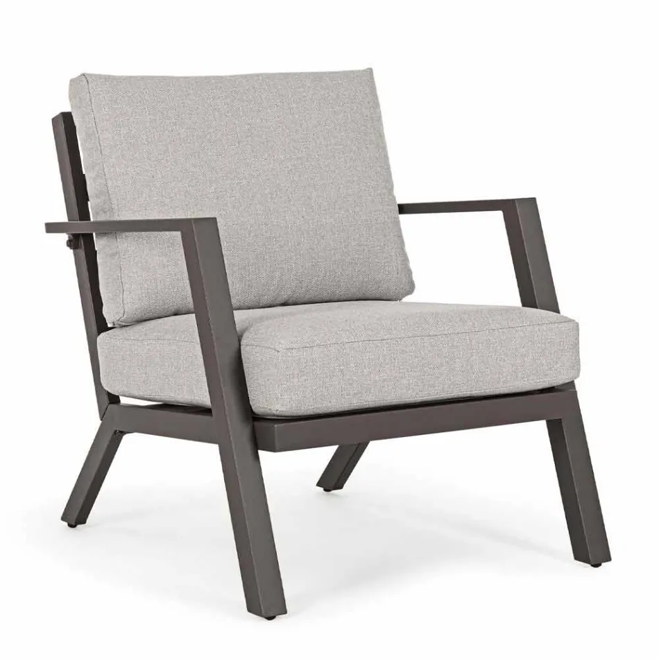 Outdoor Lounge aus Aluminium mit Kissen aus Stoff - Armonia Viadurini