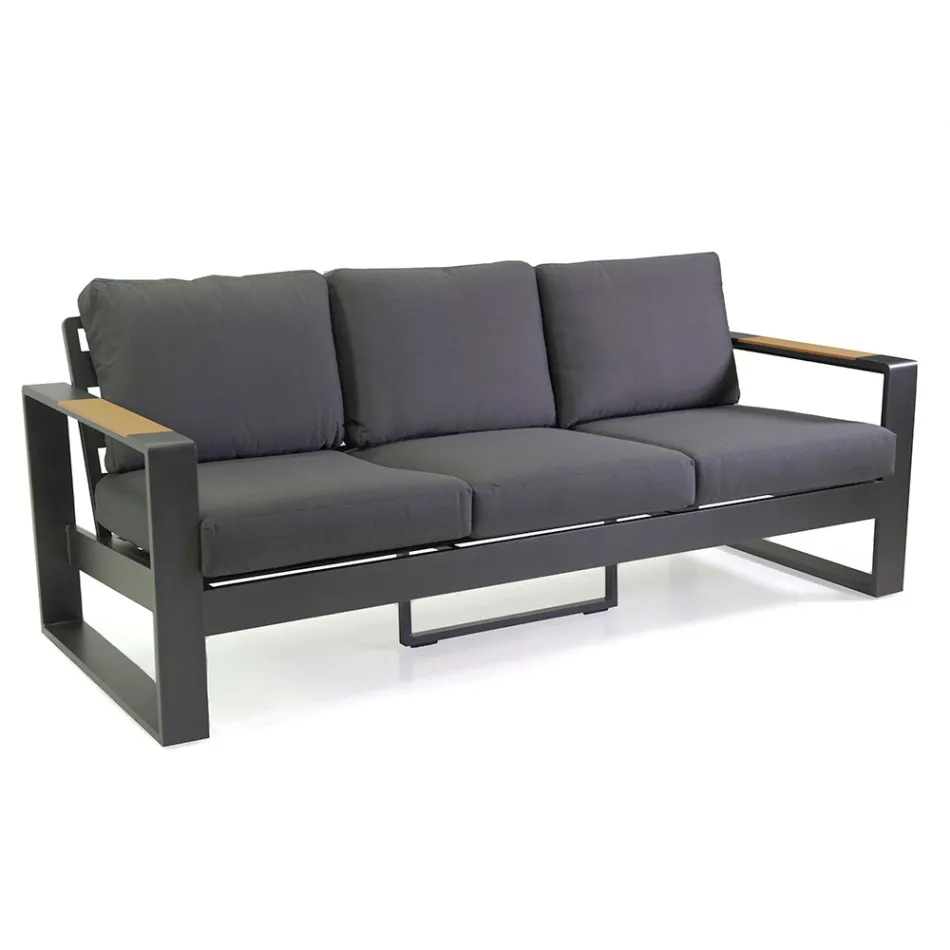 Outdoor Lounge aus Aluminium und Polywood Armlehnen - City Viadurini