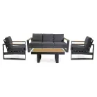 Outdoor Lounge aus Aluminium und Polywood Armlehnen - City Viadurini