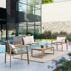 Gartenlounge mit 1 Sofa, 2 Sesseln und 1 Couchtisch - Plan Viadurini