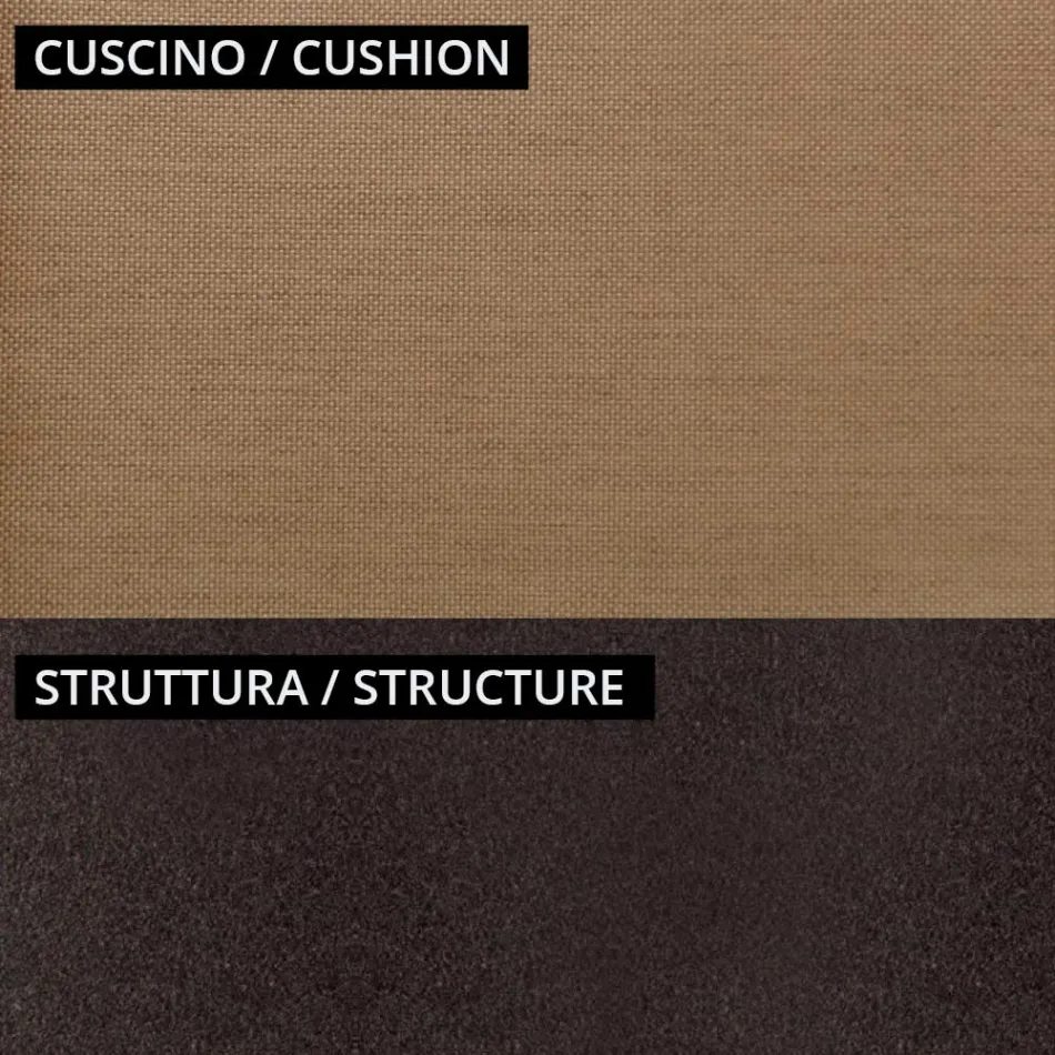 Gartenlounge mit 2 Sesseln und 1 2-Sitzer-Sofa Made in Italy - Fontana Viadurini