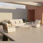 Gartenlounge mit Sofa, 2 Sesseln und Couchtisch - Montorio Viadurini
