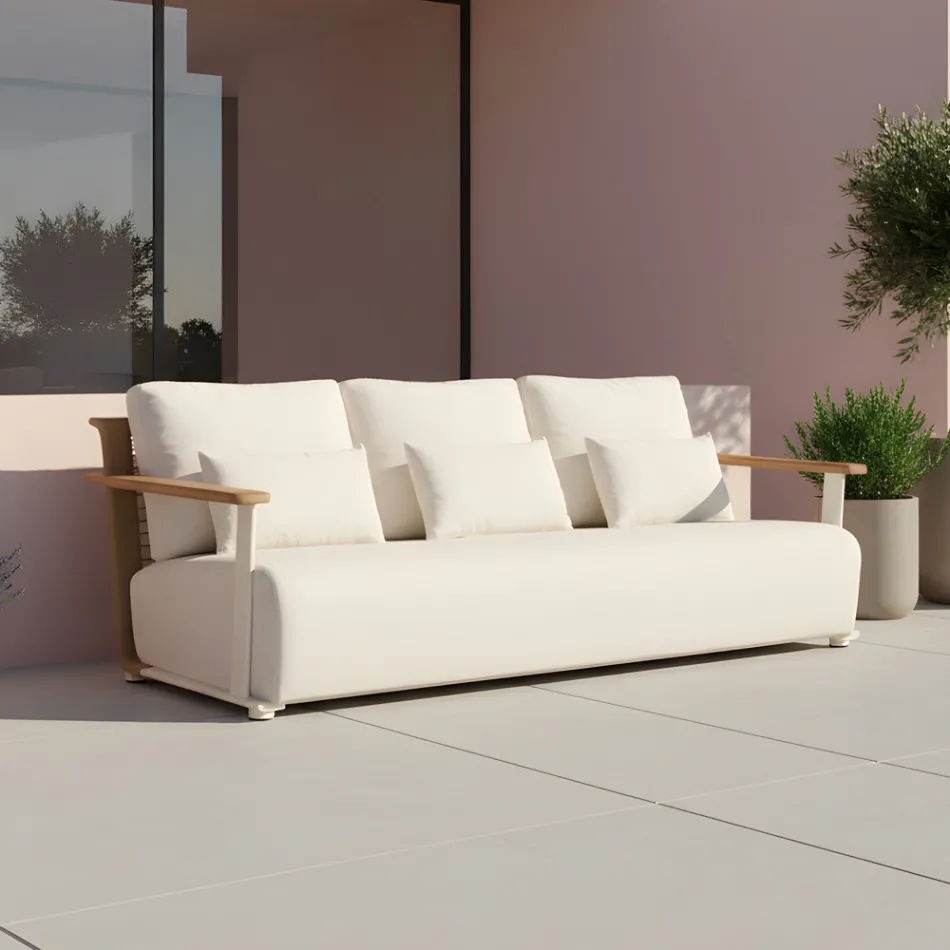 Gartenlounge mit Sofa, 2 Sesseln und Couchtisch - Montorio Viadurini