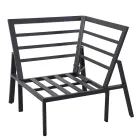 Gartenlounge mit Sofa und Couchtisch aus Aluminium - Label Viadurini