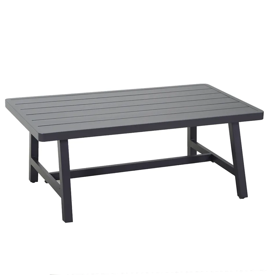 Gartenlounge mit Sofa und Couchtisch aus Aluminium - Label Viadurini