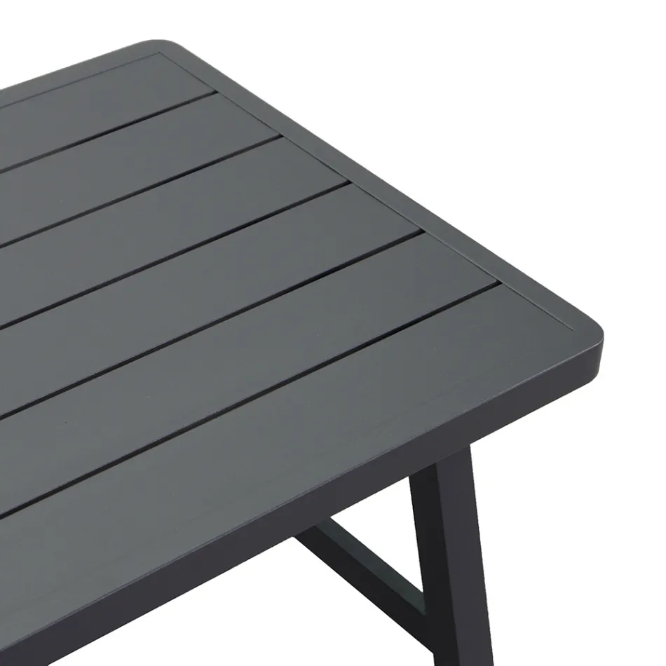 Gartenlounge mit Sofa und Couchtisch aus Aluminium - Label Viadurini