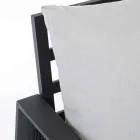 Gartenlounge im weißen oder schwarzen Aluminiumdesign – Milk Rain Viadurini