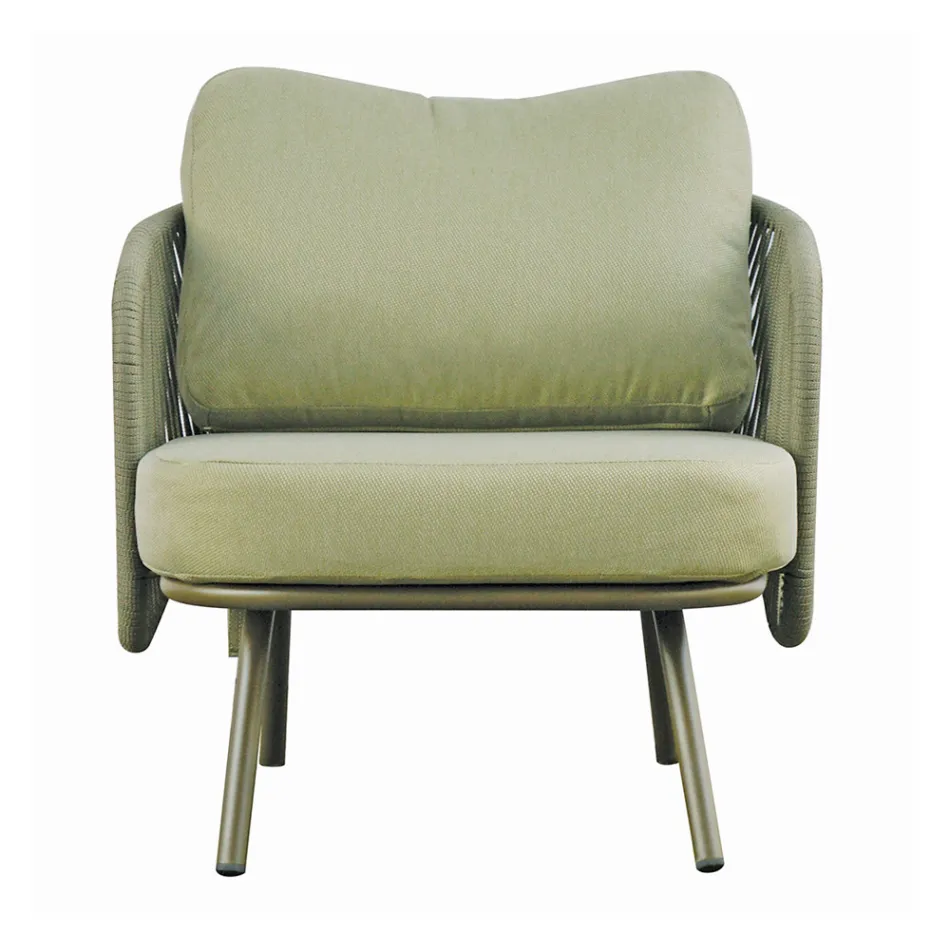 Rotes oder grünes Aluminium-Garten-Wohnzimmer - Regalrise Viadurini