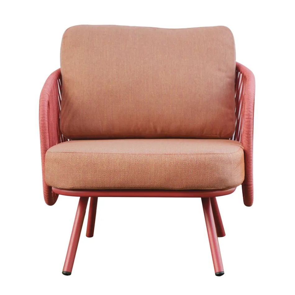 Rotes oder grünes Aluminium-Garten-Wohnzimmer - Regalrise Viadurini