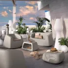 Garden Lounge aus farbigem Polyethylen Made in Italy 4 Stück - Nibs Viadurini