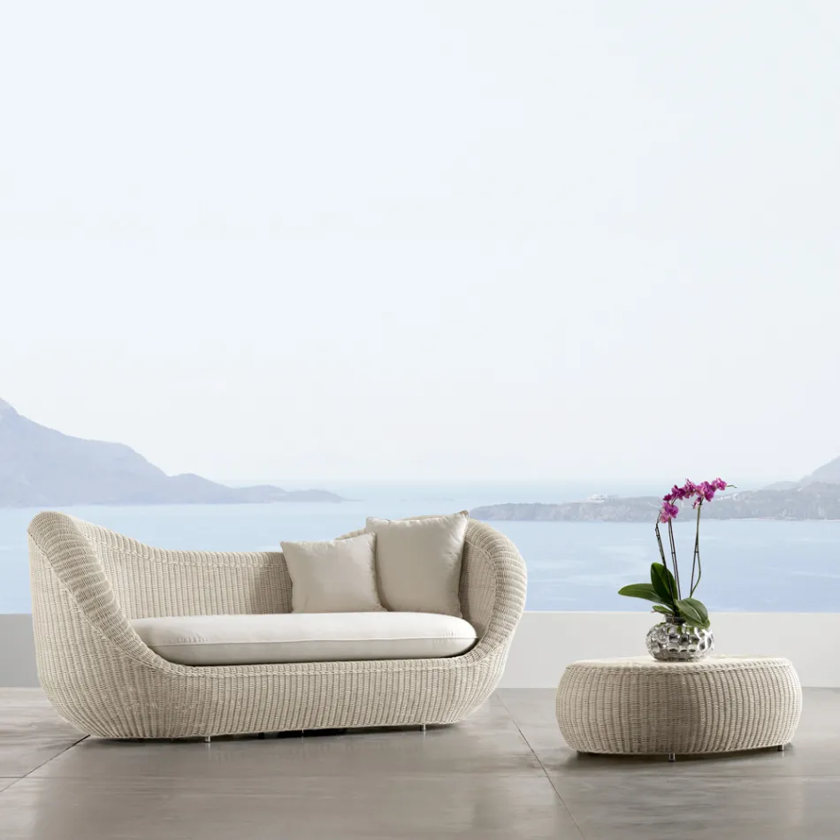 Gartenlounge-Set aus handgeflochtenem Polyrattan - Eder Viadurini