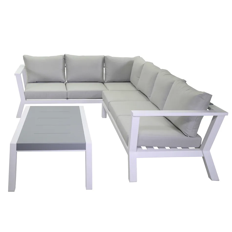 Garten-Lounge aus Aluminium - Pastellfarben Viadurini