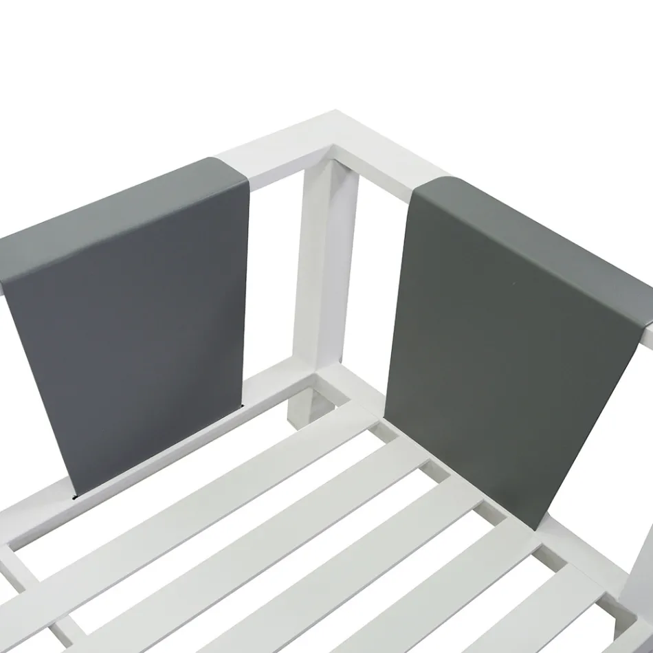 Garten-Lounge aus Aluminium - Pastellfarben Viadurini