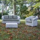 Lounge im Freien aus natürlicher Kubù-Faser mit Kissen - Isildur Viadurini